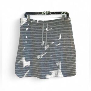 New With Tag Kenji Gray and White Striped Skirt Size L